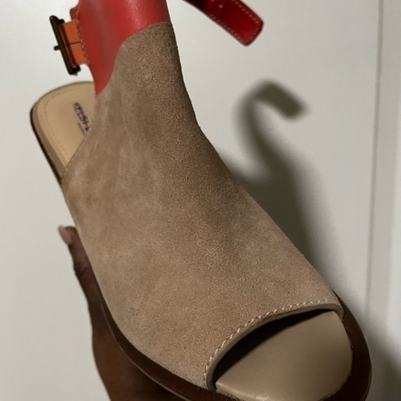 Kelsi Dagger sandals block heel 2 tones - Picture 7 of 7